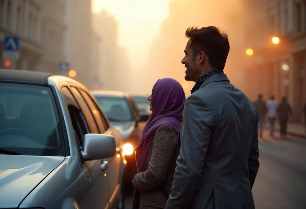 Two Passenger getting inside a limo for Reliable and Safe Transportation