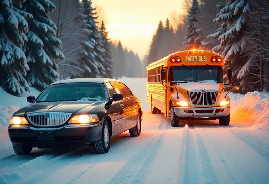 Limo car vs party bus