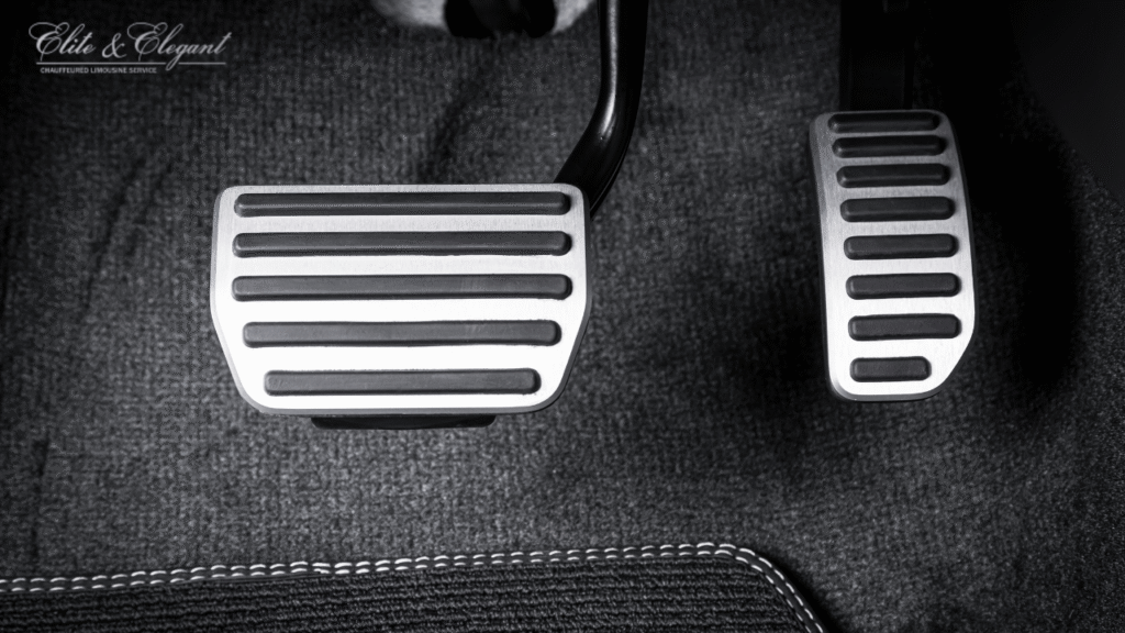 Accelarator And Car Brakes Of Limousine Car