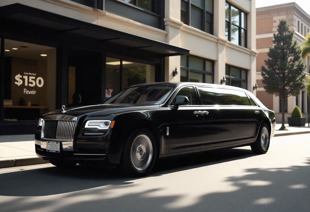 Black Modern Limousine Available For Limo Rental Service