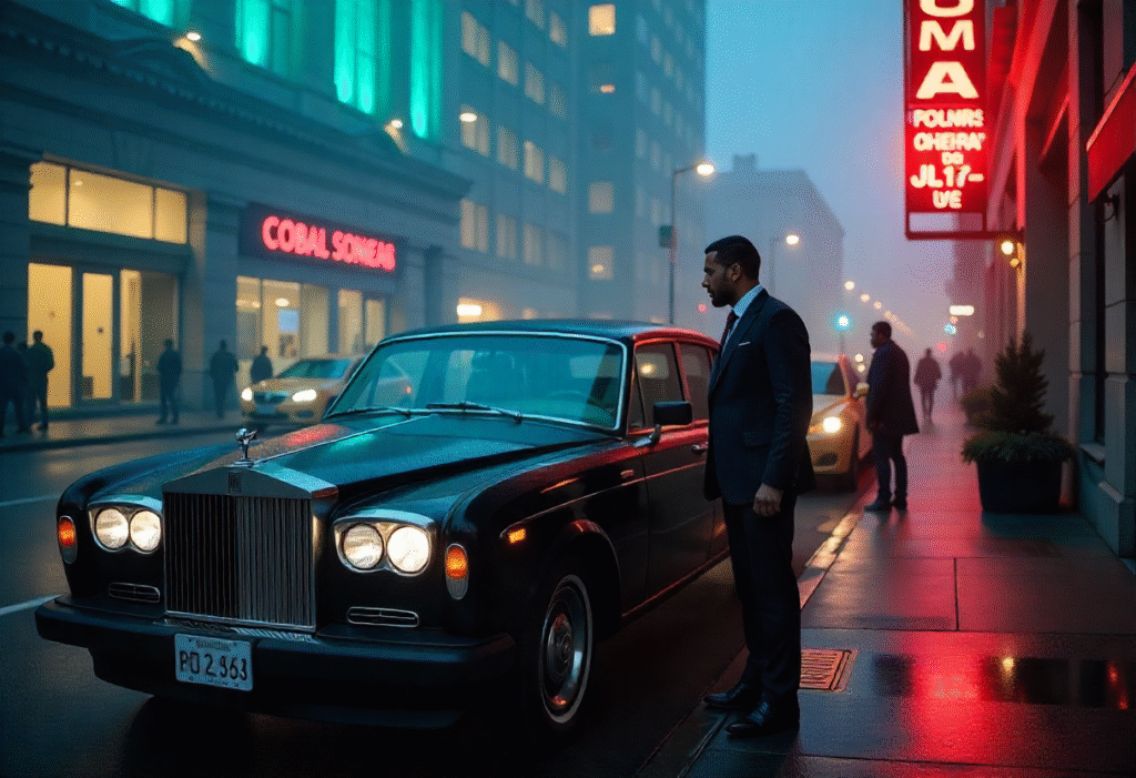 Professional Personal Chauffeur Waiting For His Client In The Limo Car