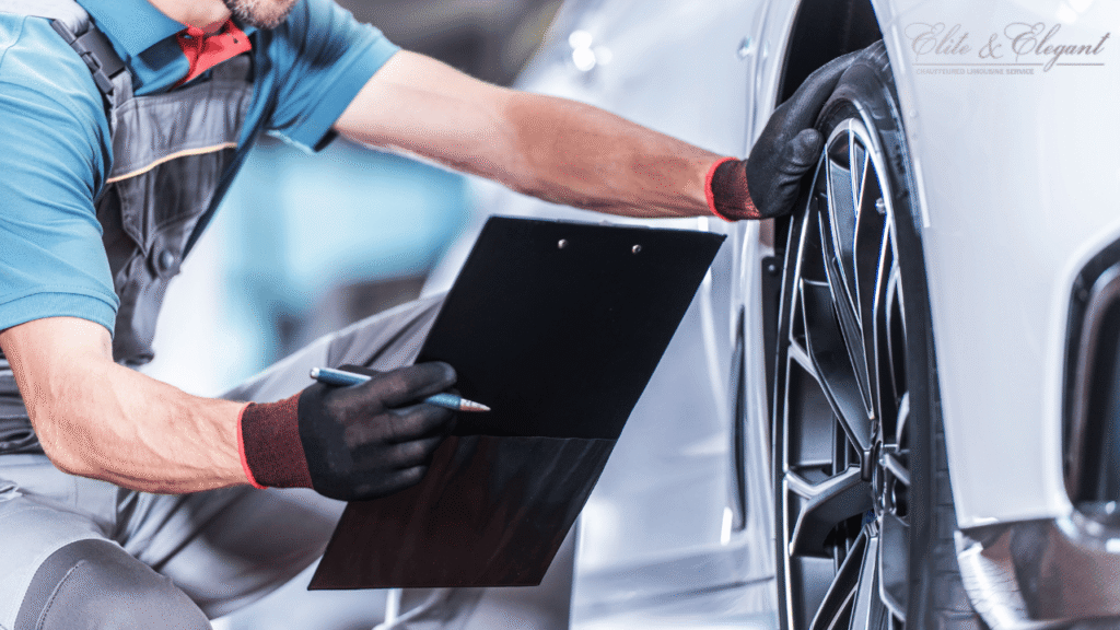 Professional Technician Checking Checklist For Car Service